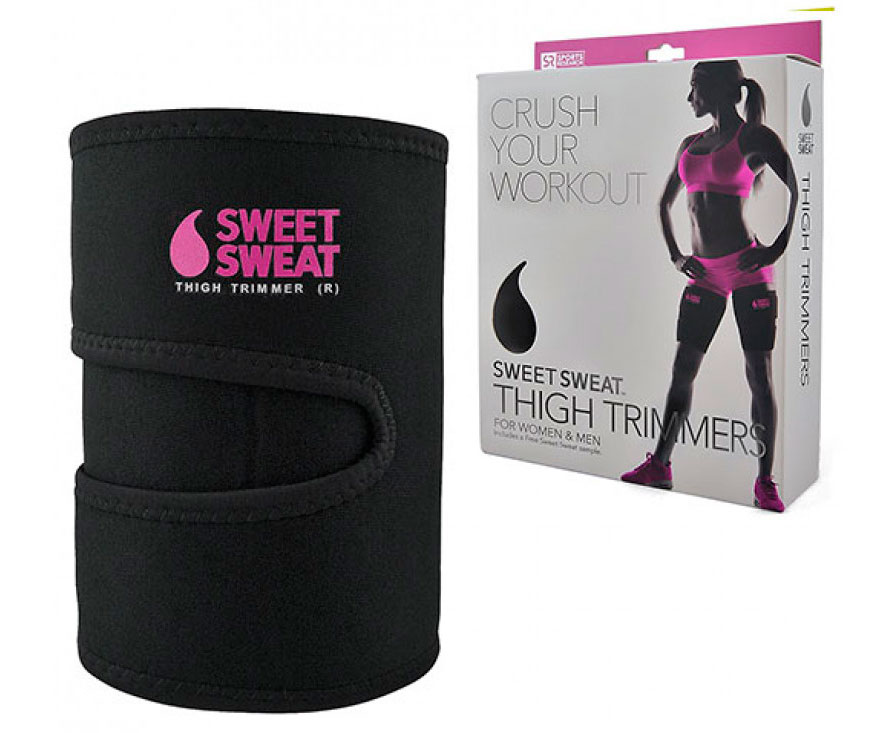 Термопояс набедренный Sweet Sweat Thigh Trimmers черно-розовый