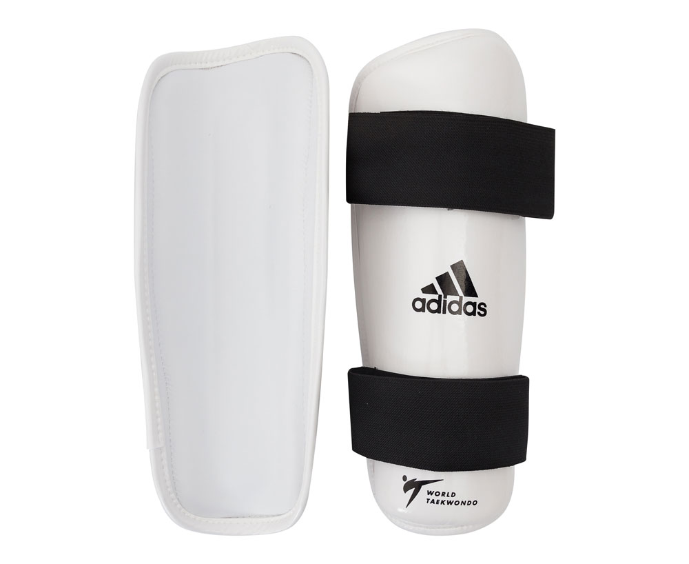 Купить Защита голени для тхэквондо WT Shin Pad Protector белая adiTSP01 🚩  в интернет-магазине в Москве COMBATMARKT