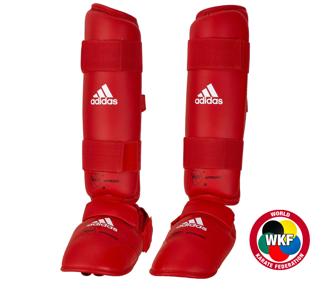 Защита голени и стопы WKF Shin & Removable Foot красная