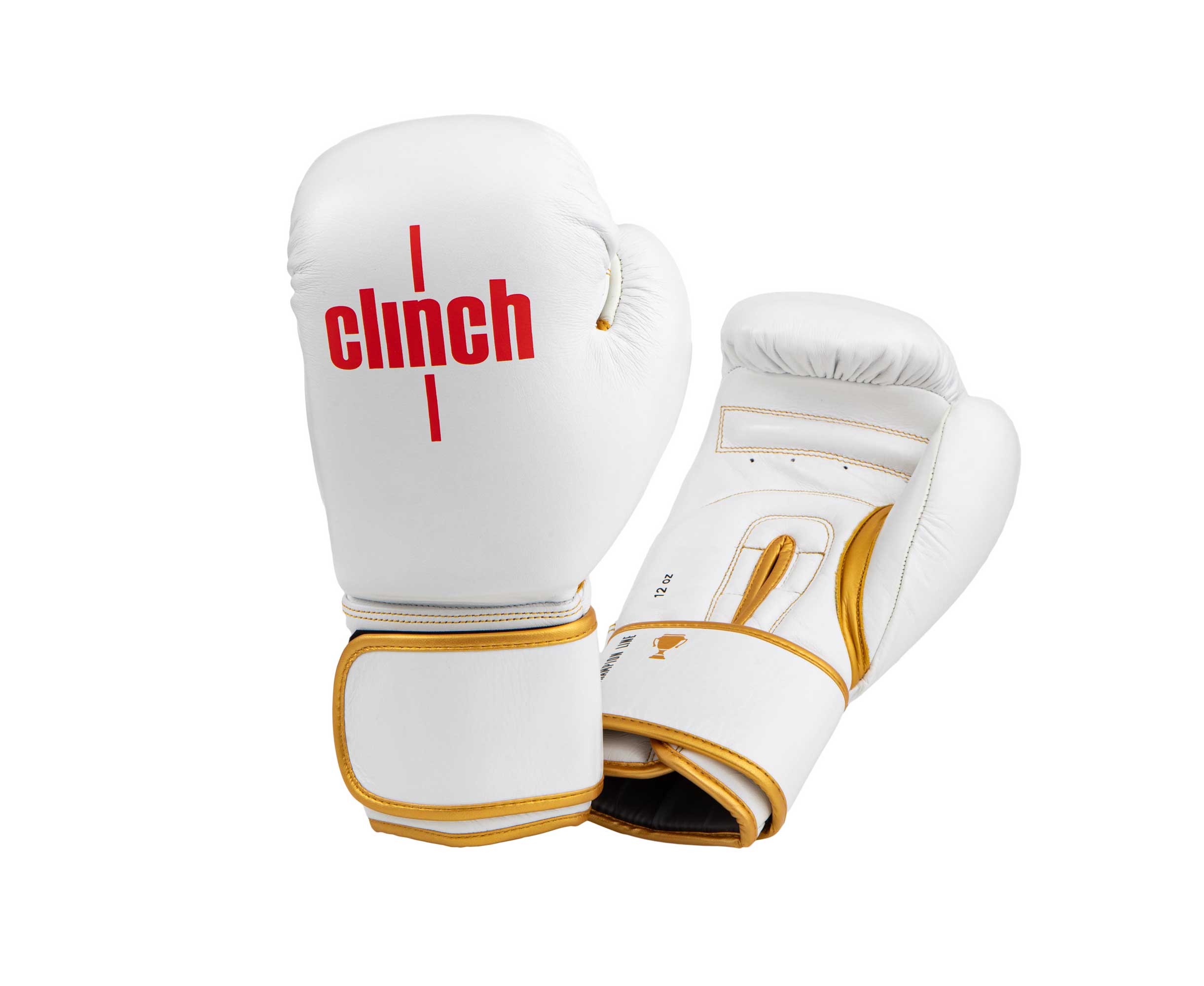 Перчатки боксерские Clinch Olimp Premium Champion Line бело-красные