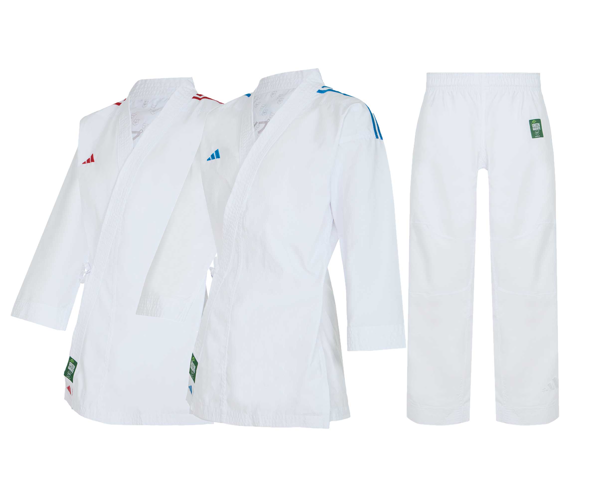Кимоно для карате подростковое Kumite DNA WKF (2 куртки и 1 брюки) белое