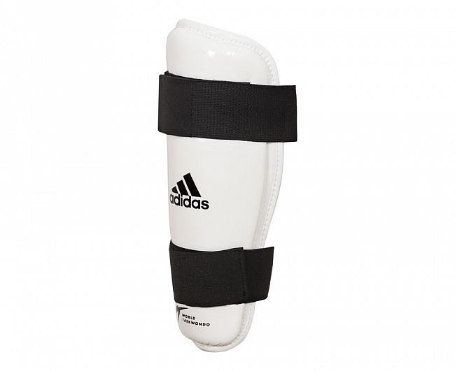 Защита голени для тхэквондо WT Shin Pad Protector белая фото 2