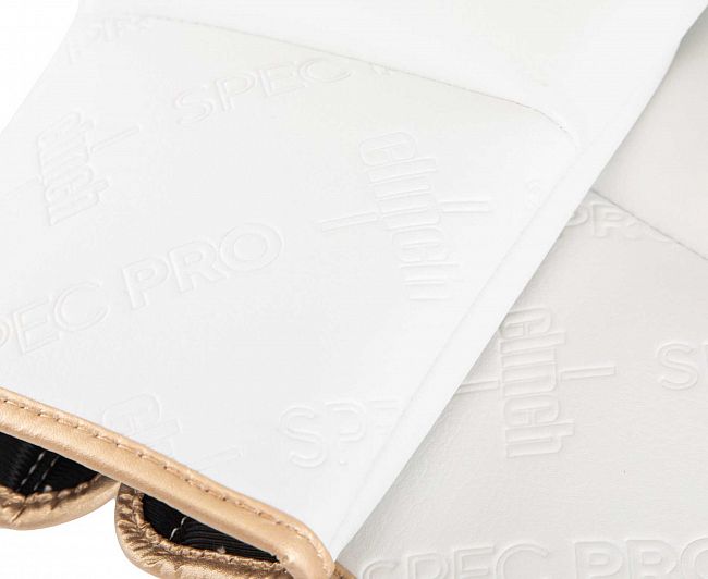 Перчатки боксерские Clinch SpecPro Lace-Up бело-золотые фото 8