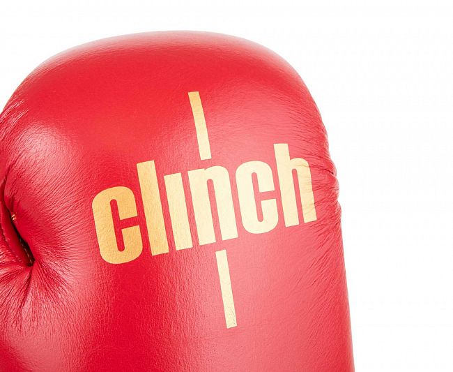 Перчатки боксерские Clinch Olimp Premium Champion Line красные фото 7