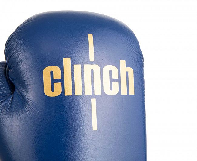 Перчатки боксерские Clinch Olimp Premium Champion Line синие фото 7