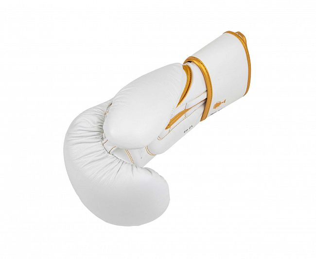 Перчатки боксерские Clinch Olimp Premium Champion Line бело-синие фото 6