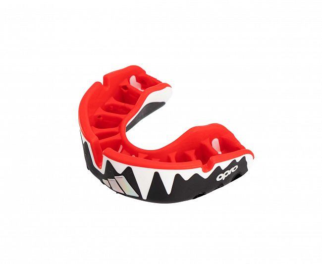 Капа одночелюстная Opro Platinum Gen4 Self-Fit Mouthguard черно-бело-красная фото 4