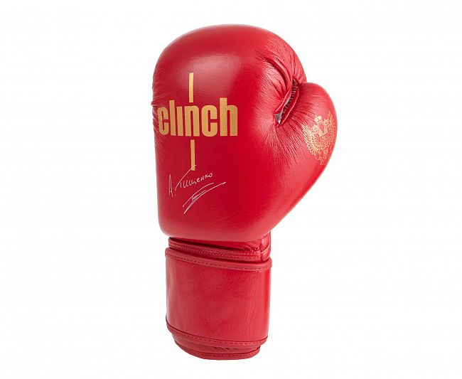 Перчатки боксерские Clinch Olimp Premium Алексей Тищенко красные фото 4