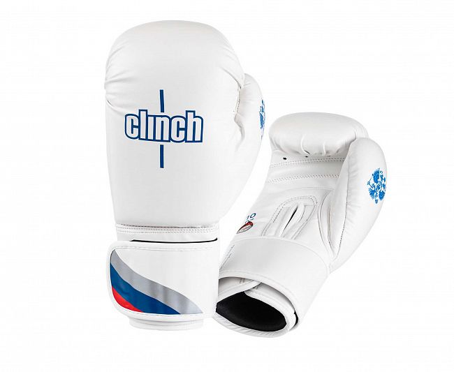 Перчатки боксерские Clinch Olimp 2.0 бело-синие фото 3