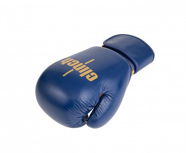 Перчатки боксерские Clinch Olimp Premium Champion Line синие фото 5