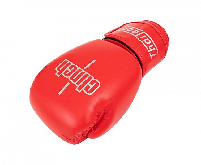 Перчатки боксерские Clinch Muay Thai красные фото 6